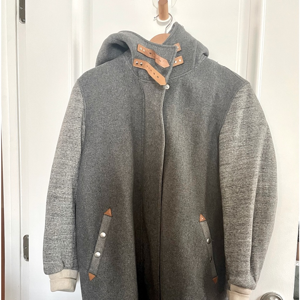 RAG & BONE Laporta Mixed-Media Hooded Coat w/ Shearling Fur